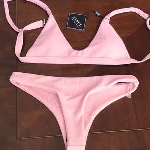 Zaful Bikini Pastel Pink